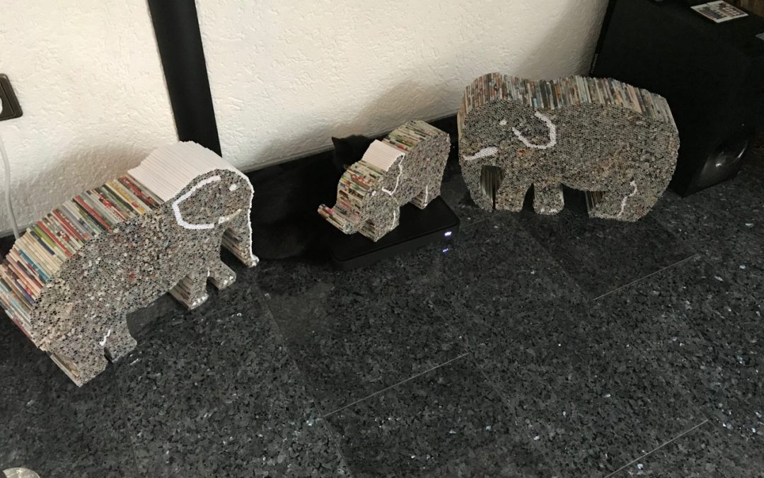 Papierrollen Elefanten