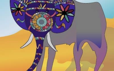 Elefant in der Wüste